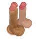 Фаллоимитатор Dual-Layered Silicone Nature Cock с мошонкой и присоской, телесный