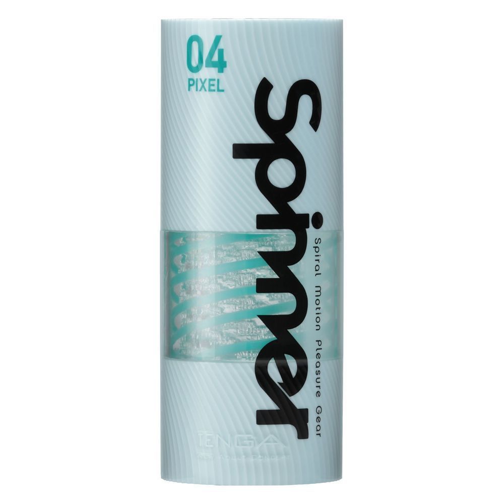 Мастурбатор Tenga Spinner 04 Pixel с упругой стимулирующей спиралью внутри, Прозрачный