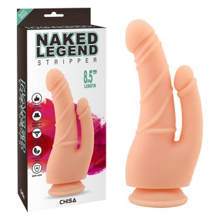 Двойной фаллоимитатор Naked Legend Stripper Flesh 8,5 "