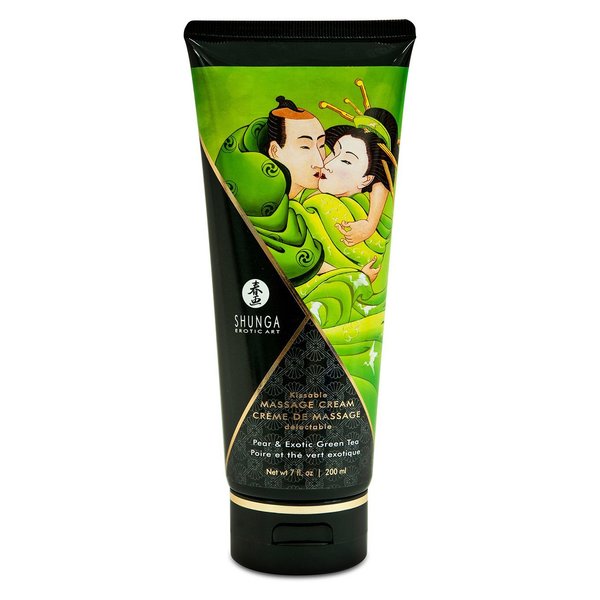 Їстівний масажний крем Shunga Kissable Massage Cream - Pear & Exotic Green Tea (200 мл)