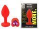 Силиконовая анальная пробка EGZO - Silicone Red Heart Plug Rose, size S, Красный