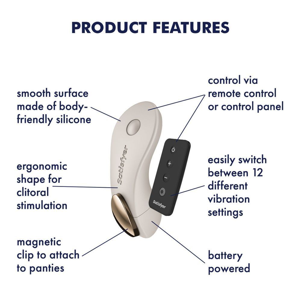 Вибратор в трусики Satisfyer Little Secret Battery Series с пультом ДУ, Белый