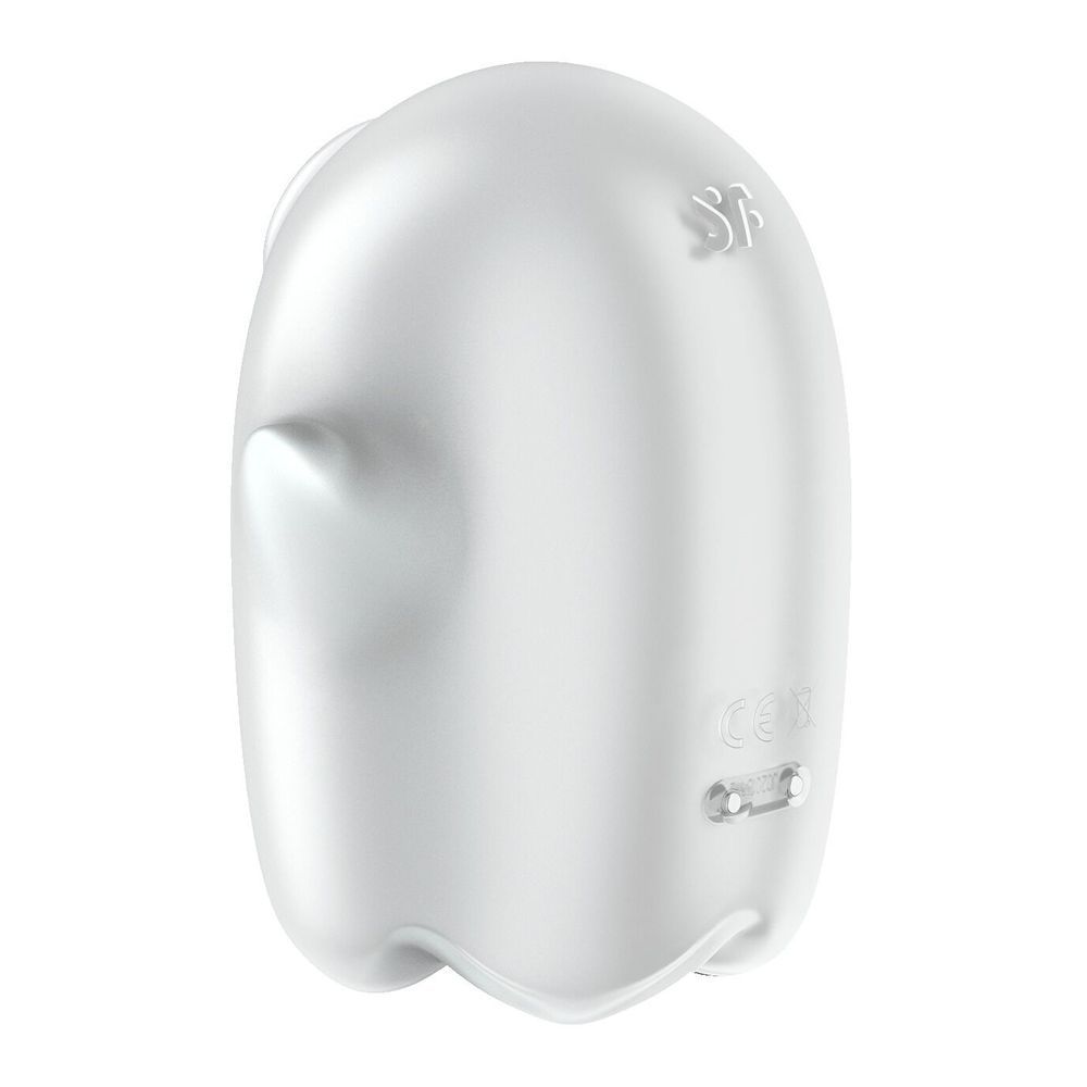 Симулятор орального сексу для жінок із вібрацією Satisfyer Glowing Ghost, білий, Білий