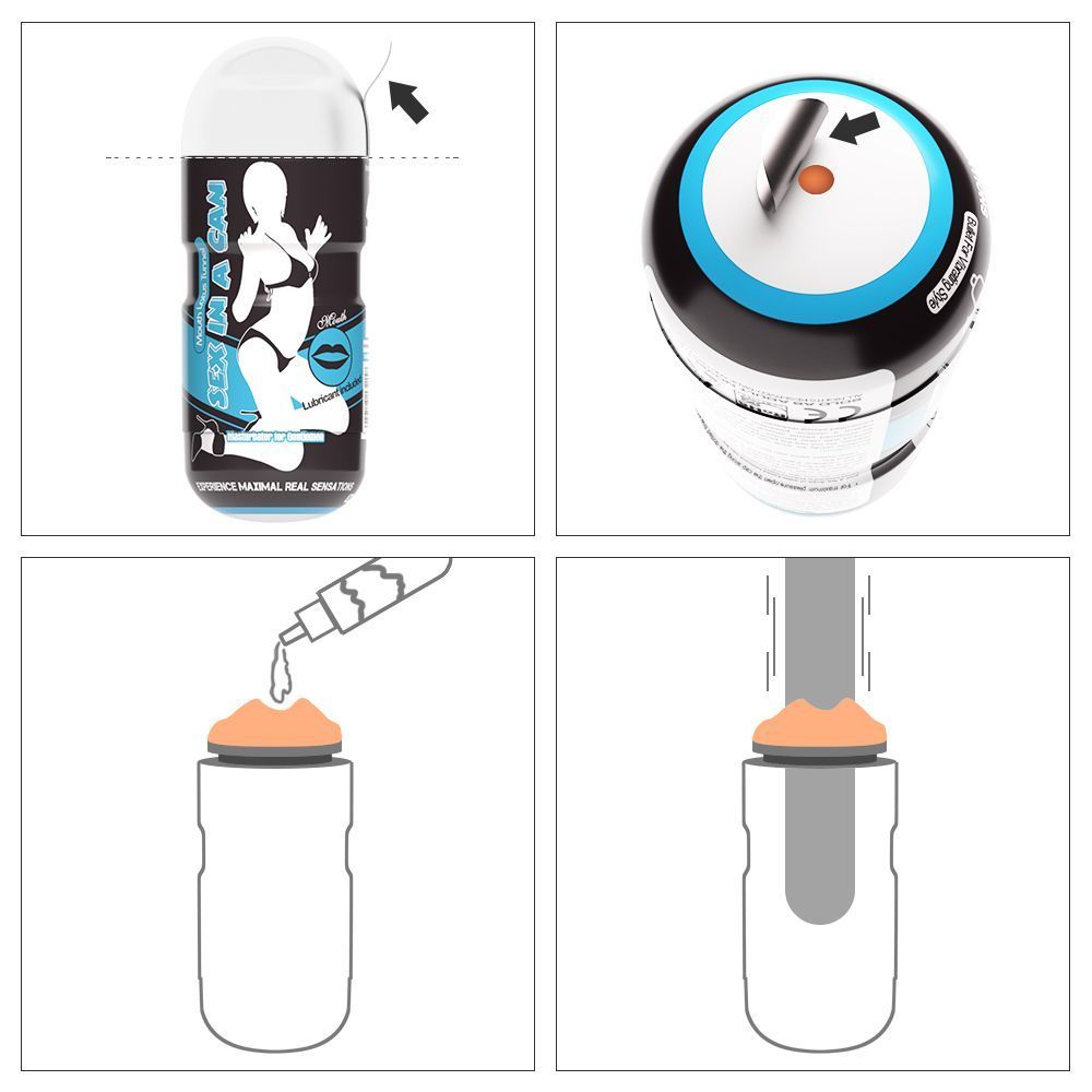 Симулятор орального сексу Lovetoy Sex In A Can Mouth Stamina Tunnel, тілесний