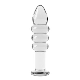 Анальная пробка Lovetoy Glass Romance Dildo, прозрачная