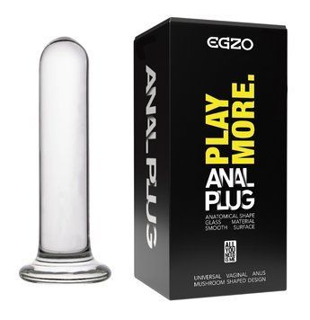 Анальный плаг из стекла EGZO EAP-K ( длина 12.4 см, диаметр 2.5 см ), Прозрачный