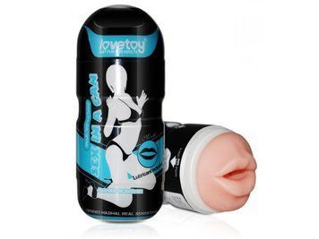 Симулятор орального сексу Lovetoy Sex In A Can Mouth Stamina Tunnel, тілесний