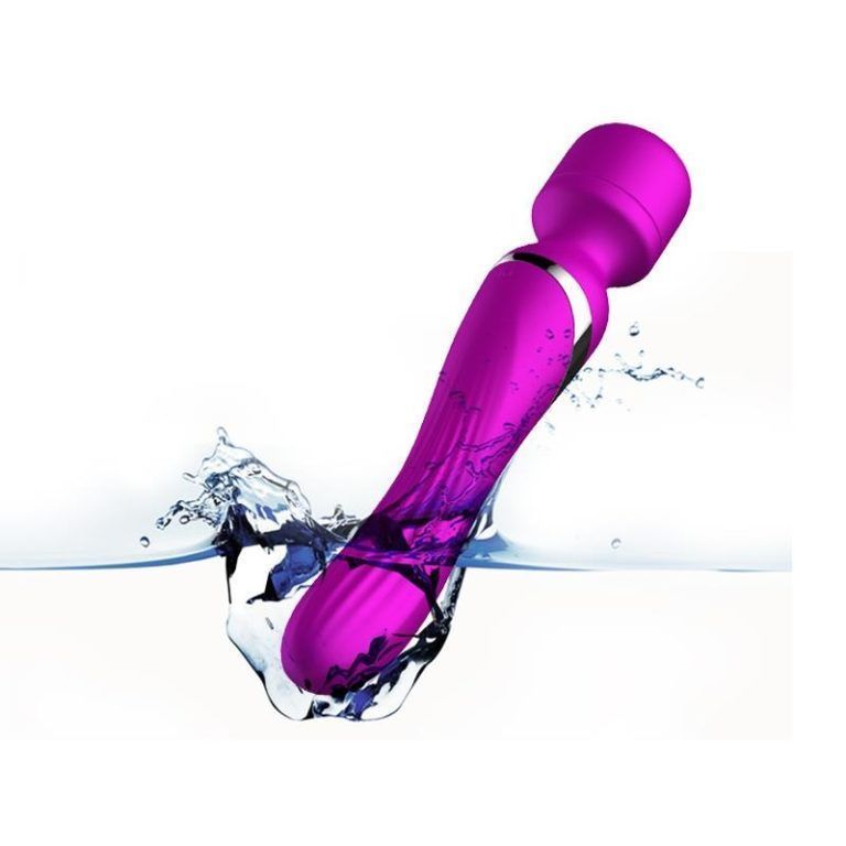 Вибромассажер Wand Dual USB 7 + 7 Function Purple &laquo;FoxShow&raquo;, Фиолетовый