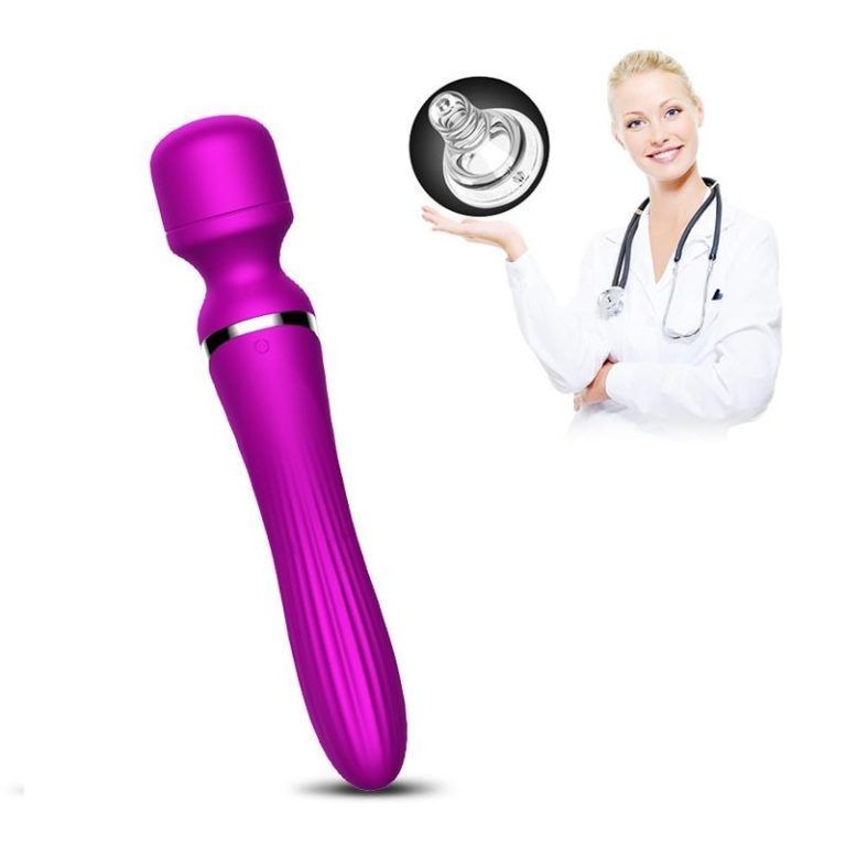 Вибромассажер Wand Dual USB 7 + 7 Function Purple &laquo;FoxShow&raquo;, Фиолетовый