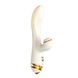 Вибратор-кролик с флоггером LOCKINK SEVANDA Whip Vibrating Massage Wand - White & Golden