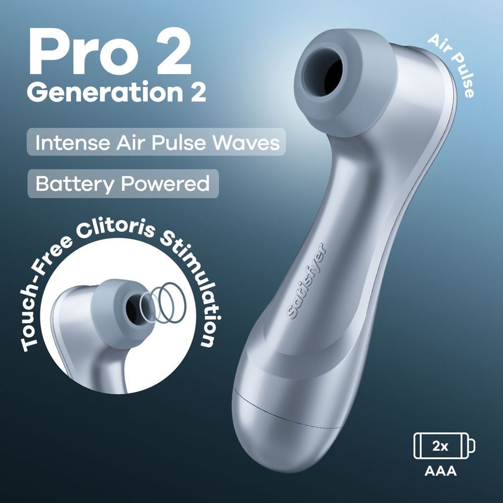Вакуумный клиторальный стимулятор Satisfyer Pro 2 Generation 2 Battery Series Light Blue, Голубой
