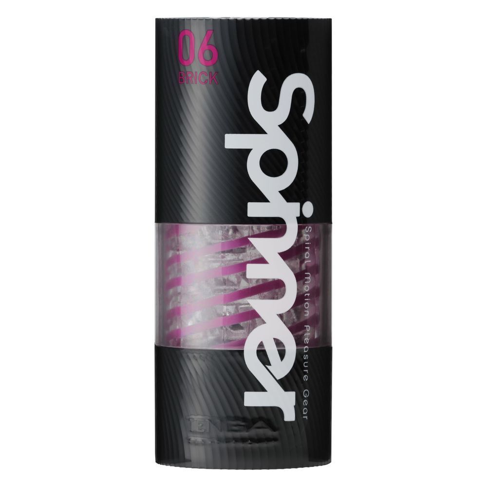 Мастурбатор Tenga Spinner 06 Brick з пружною стимулюючою спіраллю всередині, Прозрачный