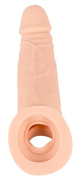 Насадка на пенис бежева Nature Skin Penis Sleeve With Extension