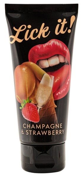 Лубрикант оральный Lick-it Champagne & Strawberry 100 ml