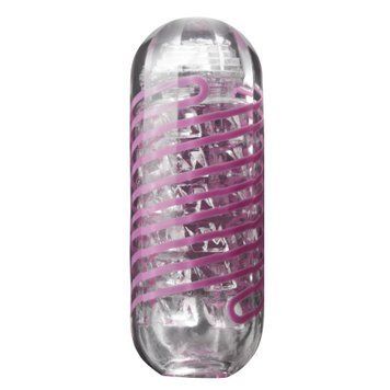 Мастурбатор Tenga Spinner 06 Brick з пружною стимулюючою спіраллю всередині, Прозрачный