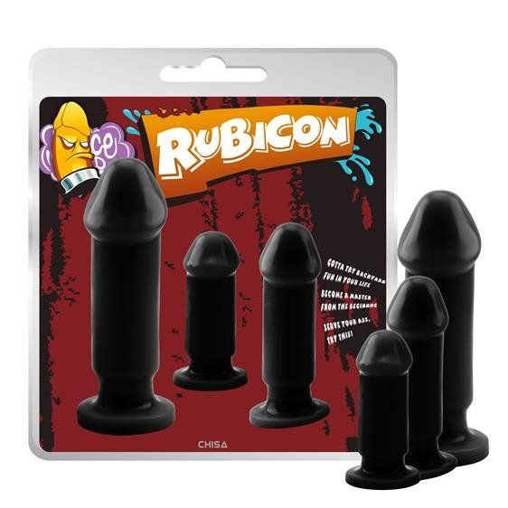 Набор анальных пробок Rubicon Evil Dark Kit, черный