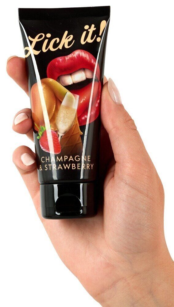 Лубрикант оральный Lick-it Champagne & Strawberry 100 ml