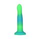Фалоімітатор ADDICTION Rave 8″, що світиться в темряві, Glow in the Dark Dildo Blue Green, 20,3 см