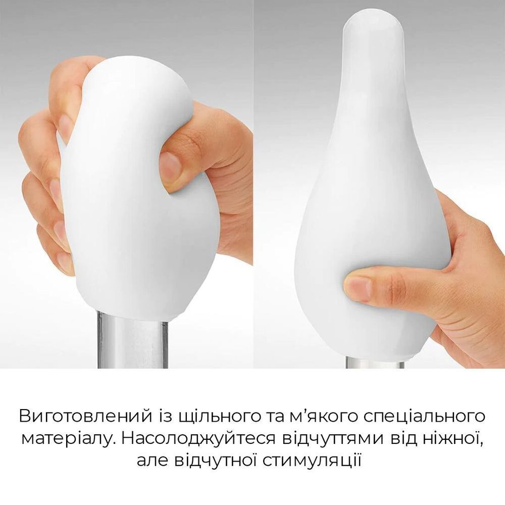Мастурбатор Tenga Geo Aqua, новий матеріал, ніжні хвилі, новий ступінь розвитку Tenga Egg, Білий
