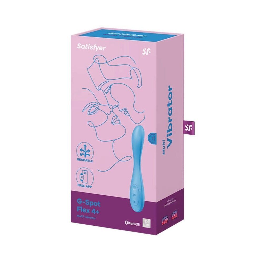 Универсальный смарт-вибратор Satisfyer G-Spot Flex 4+, гибкий ствол с фиксацией положения, Голубой