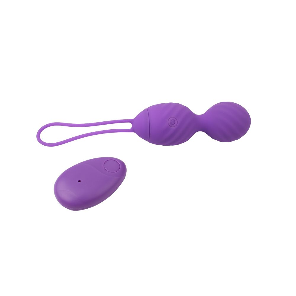 Вагинальные шарики с вибрацией M-MELLO RIDGED VIBRATING BULLET, фиолетовые