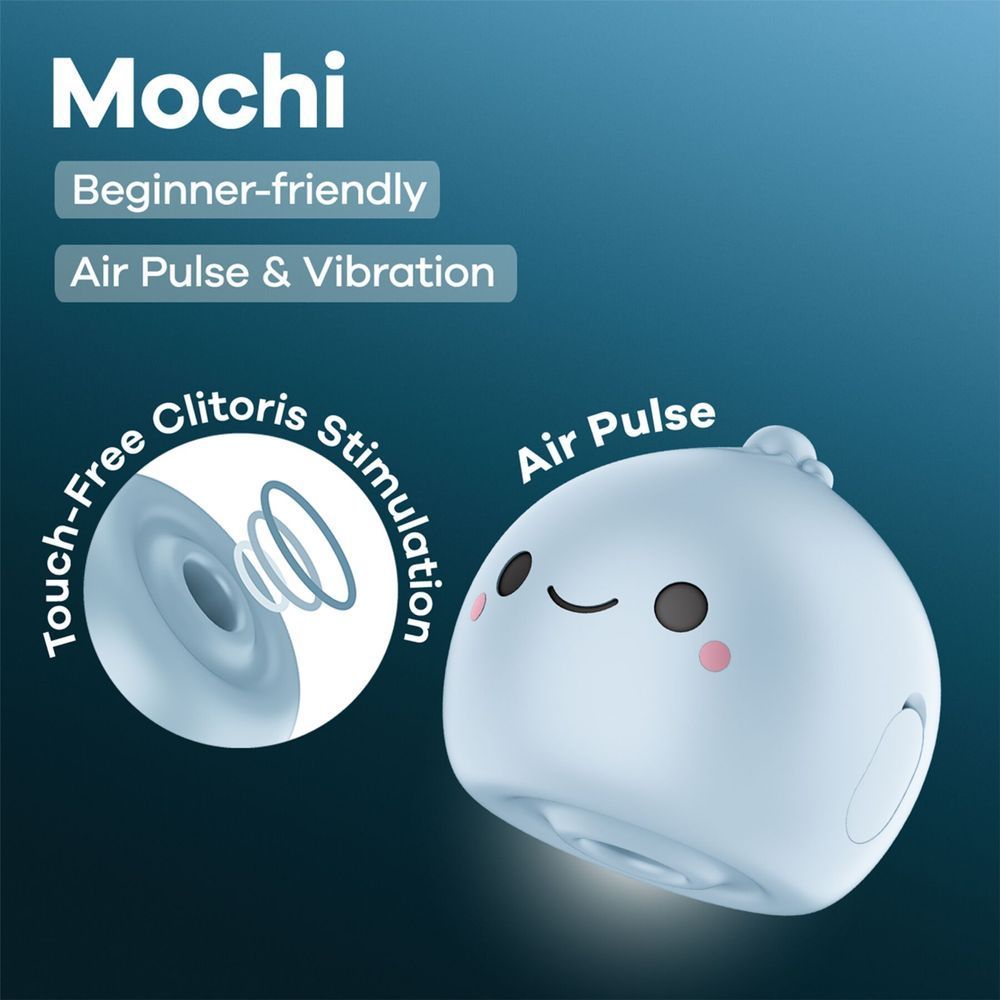 Вакуумний кліторальний стимулятор Satisfyer Mochi Frost Blue, Блакитний