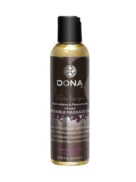 Масажне масло DONA Kissable Massage Oil Chocolate Mousse (110 мл) можна для оральних ласок