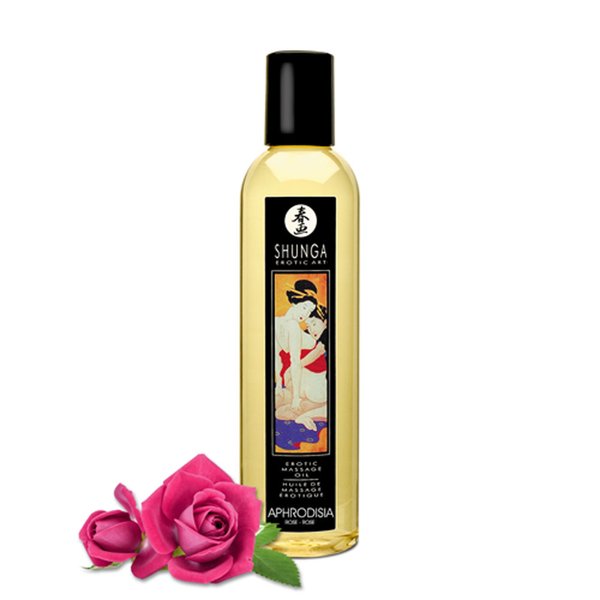 Масажна олія Shunga Erotic Massage Oil з ароматом троянди 250мл