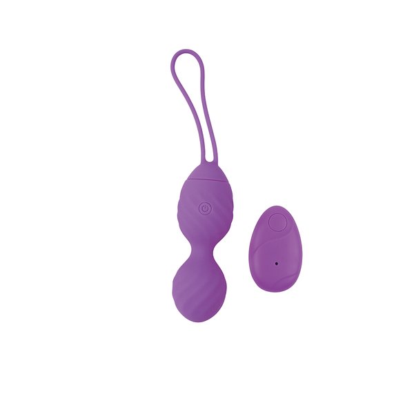 Вагинальные шарики с вибрацией M-MELLO RIDGED VIBRATING BULLET, фиолетовые