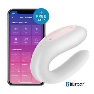 Смарт вибратор для пар Satisfyer Double Joy White