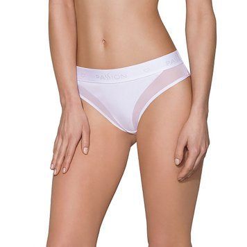 Трусики із прозорою вставкою Passion PS002 PANTIES white, size XL