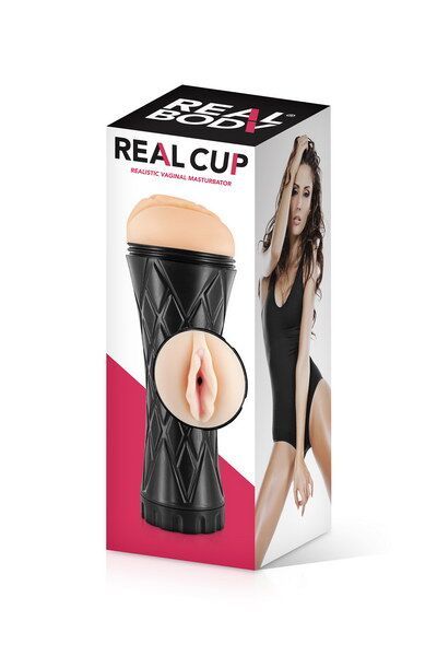 Мастурбатор вагіна у звуженій колбі Real Body – Real Cup Vagina
