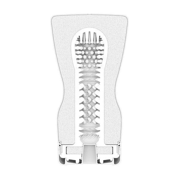 Мастурбатор Tenga Squeeze Tube Cup (мягкая подушечка), Красный, серебристый