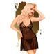 Мини-платье с кружевным лифом и стрингами Penthouse - Bedtime Story Black L/XL