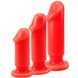 Набір із 3 анальних пробок Hot Storm Anal Slim Dildo Kit, червоний, Червоний
