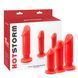 Набір із 3 анальних пробок Hot Storm Anal Slim Dildo Kit, червоний, Червоний
