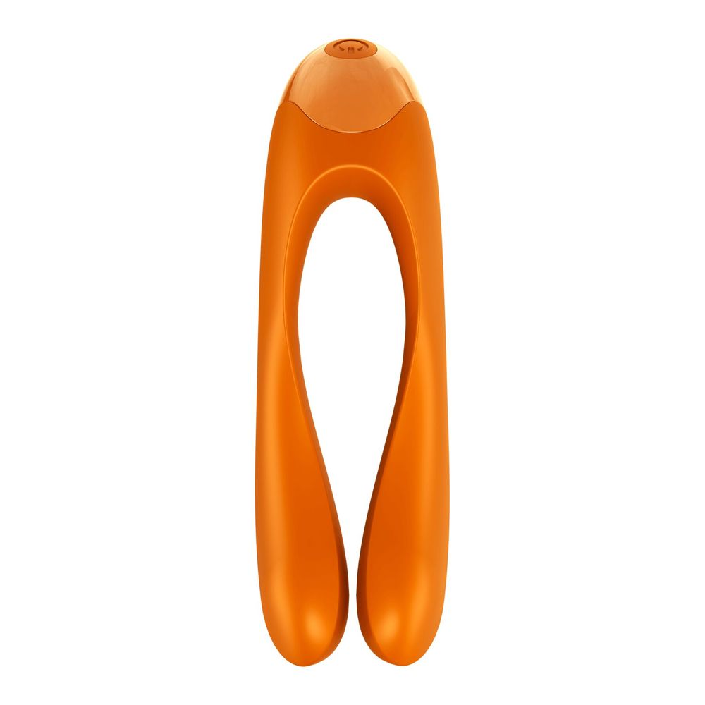 Перезаряжаемый вибратор на палец Satisfyer Candy Cane Orange