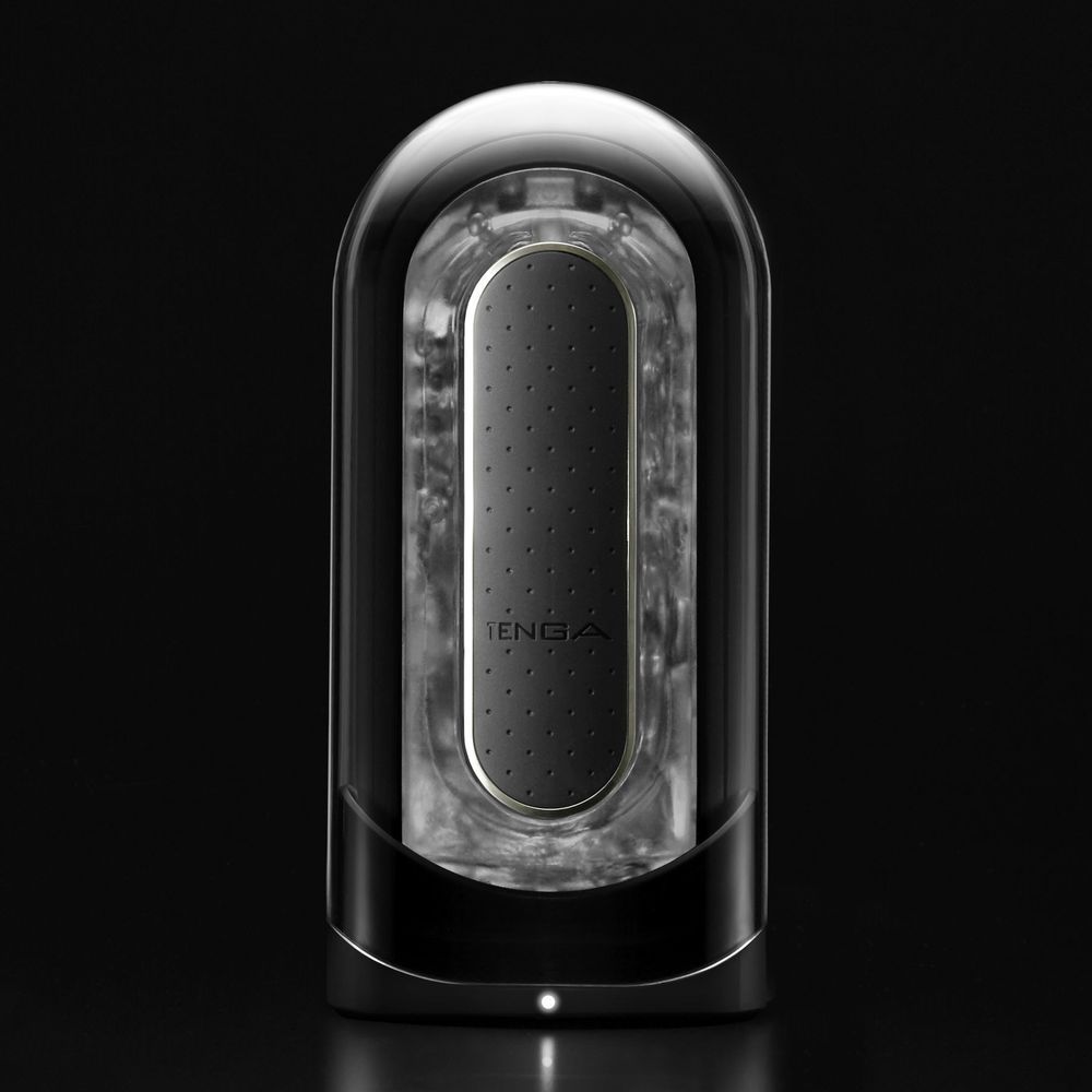 Мастурбатор Tenga Flip Zero Electronic Vibration Black, изменяемая интенсивность, раскладной, Черный