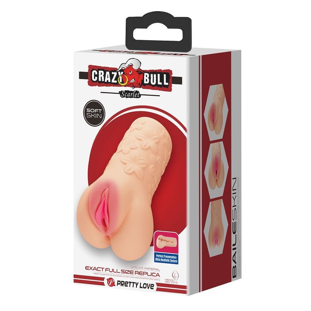Мастурбатор вагина CRAZY BULL- SCARLET, телесный