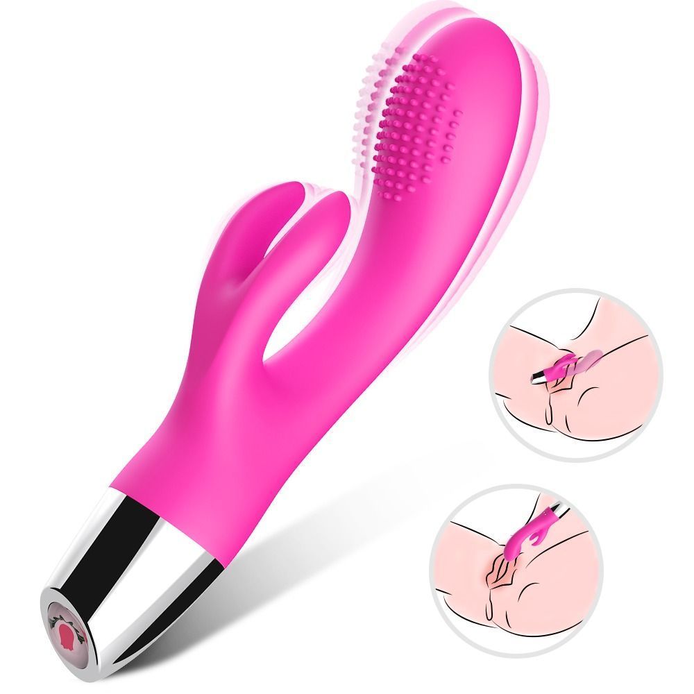 Вибратор с двойной стимуляцией Rabbit pink, Розовый