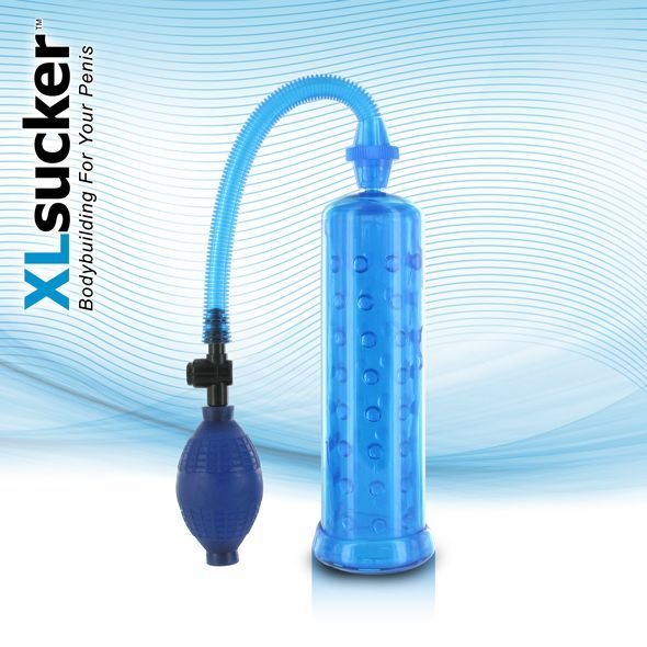 Масажна вакуумна помпа для збільшення пеніса XLsucker Penis Pump Blue