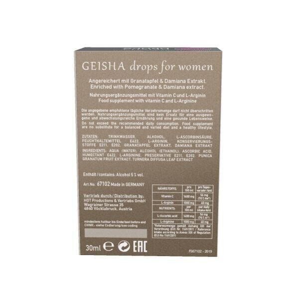 Збуджуючі краплі для жінок SHIATSU Geisha 30 ml