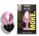 Анальна пробка з кристалом EGZO - Pink Perl Heart Plug Black, size S, Рожевий