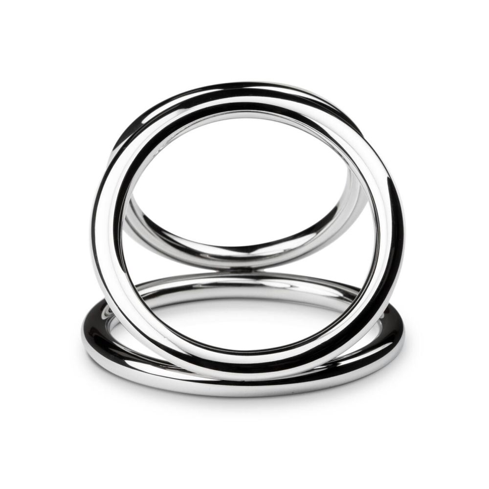 Потрійне ерекційне кільце Sinner Gear Unbendable - Triad Chamber Metal Cock and Ball Ring - Large