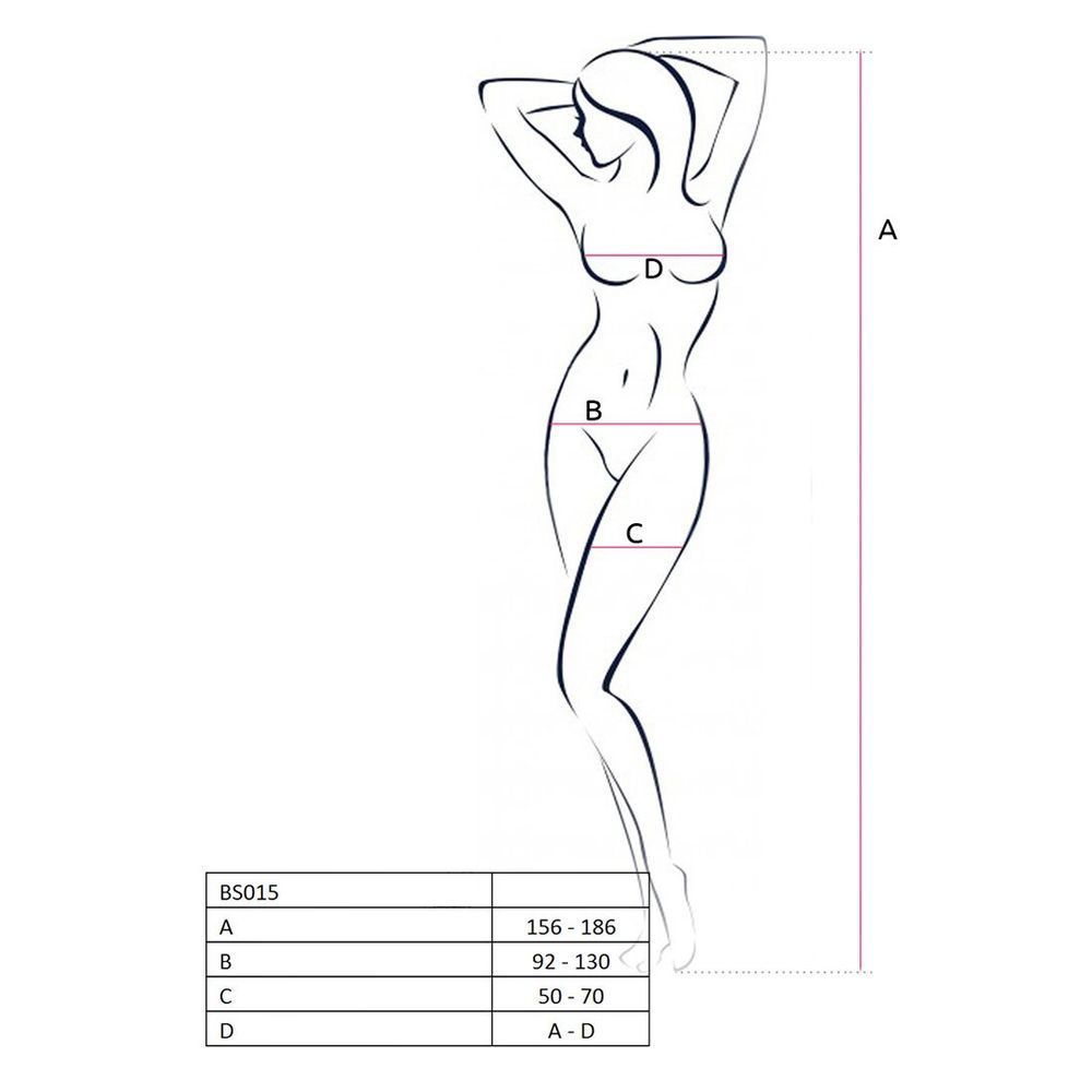 Бодистокинг Passion BS015 white, комбинезон, имитация чулок и пояса
