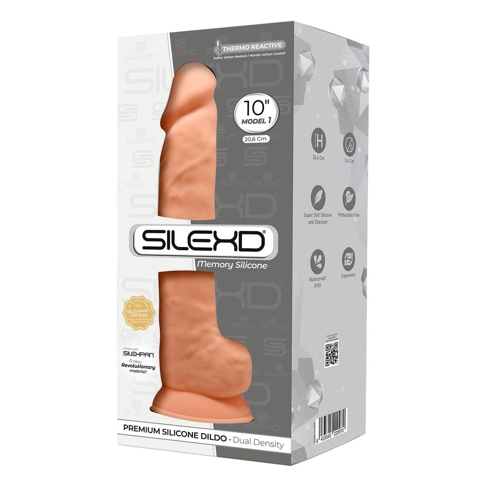 Фаллоимитатор реалистичный SilexD Arnold Flesh (MODEL 5 size 10in), двухслойный, силикон+Silexpan
