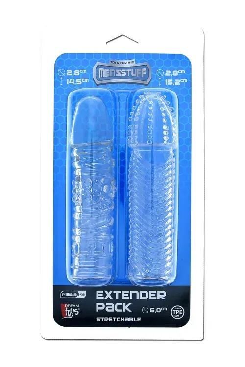 Набір насадок на пеніс Menz Stuff Extender Pack, прозорий