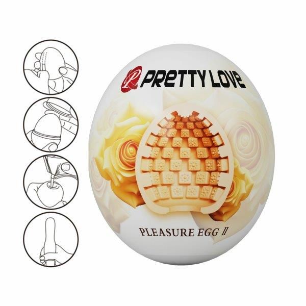 Мастурбатор Pretty Love Pleasure Egg II, бежевый