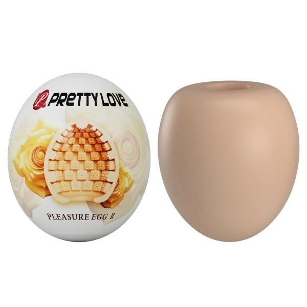 Мастурбатор Pretty Love Pleasure Egg II, бежевый