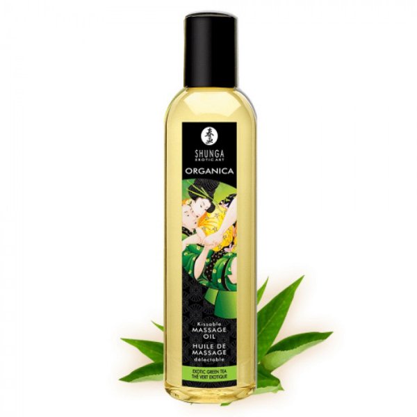 Органічна масажна олія Shunga Erotic Massage Oil Organica Exotic Green Tea 250 мл